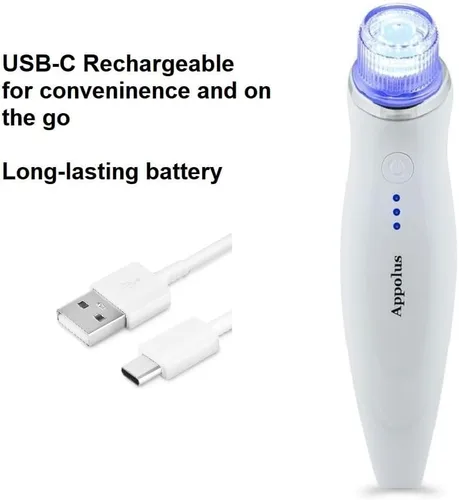 Vista 6 de Máquina de microdermoabrasión - Kit de dispositivo de microdermoabrasión de diamante premium Appolus - 2 puntas de diamante - 5 cabezales