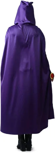 Vista 2 de miccostumes Conjunto completo de traje de cosplay con capa morada, color negro