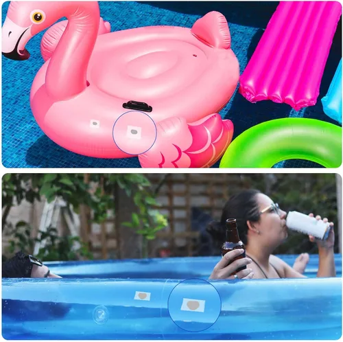 Vista 7 de Kit de reparación de parches inflables, 7 pies x 3.15 pulgadas, kit de parches de colchón de aire de TPU impermeable, cinta de reparación