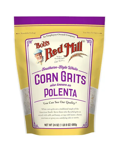 Vista 3 de Bob's Red Mill Cereal caliente y polenta de sémola de maíz blanco cremoso, 24 onzas, paquete de 4 (el paquete puede variar)