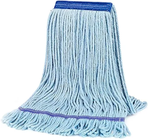 Cabezal de trapeador de cuerda resistente para limpieza de suelos, trapeador húmedo industrial y comercial con cabezal de repuesto adicional,