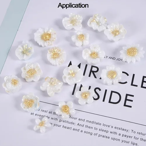 Vista 7 de Moldes de flores de arcilla polimérica – 3 moldes de silicona de margaritas para arcilla polimérica, resina ligera, decoración de pasteles
