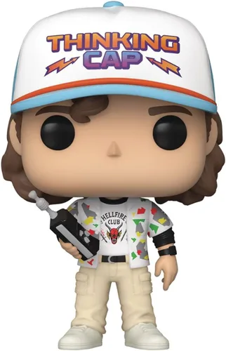 Vista 6 de POP [Stranger Things - Dustin Henderson Temporada 4 Funko Figura de vinilo (paquete con funda protectora de caja compatible), multicolor, 3.75
