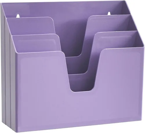 Acrimet Organizador horizontal triple para carpetas de archivos (color morado)