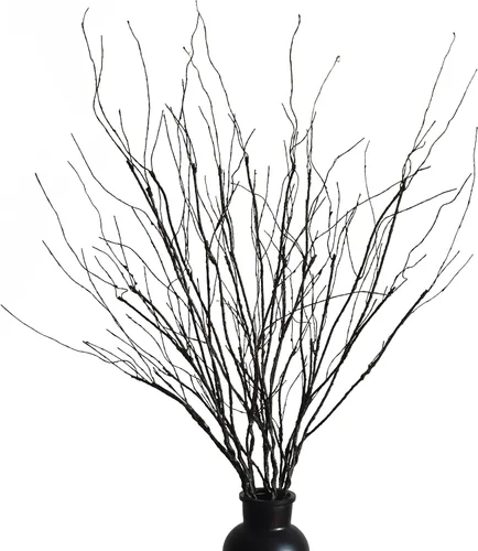 10 ramas artificiales rizadas de sauce, 30.7 pulgadas, tallos secos de flores artificiales realistas y flexibles, para decoración del hogar