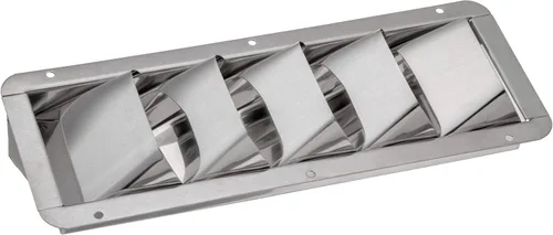 Vista 5 de attwood 1488-5 Ventilación marina con listones de acero inoxidable resistente a la corrosión, plata, talla única