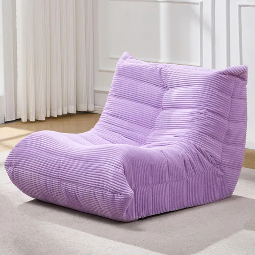 Vista 13 de Hobestluk Puf de espuma viscoelástica, puf grande con relleno, sofá perezoso para sala de estar, dormitorio, sala