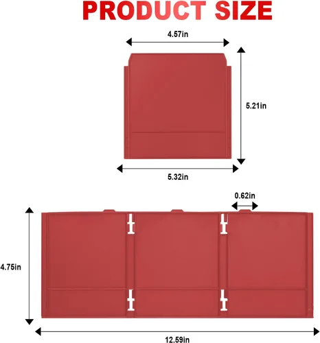 Vista 2 de 48-22-8472 Organizador de paquetes Divisores Accesorios para Milwaukee Packout Box Tool 2-Drawer 48-22-8442 Rojo