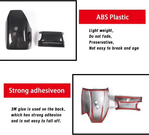 Vista 6 de Cubierta inferior para base de volante compatible con Chevrolet Corvette C8 Stingray 2020-2023 ABS 2020-2023, accesorios de moldura