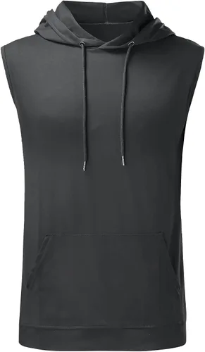 Vista 4 de Camiseta sin mangas para hombre, de verano, playa, simple, clásica, de color sólido, cuello en V, de algodón y sin mangas, hipster