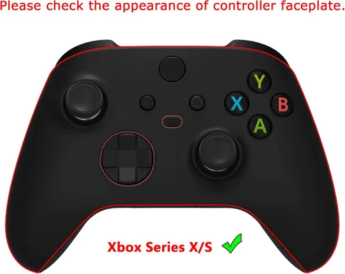 Vista 2 de eXtremeRate Carcasa trasera personalizada para controlador inalámbrico Xbox Core, cubierta de batería de repuesto roja escarlata y carcasa inferior