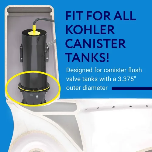 Vista 5 de Paquete de 2 sellos de válvula de descarga compatible con Kohler, repuesto para inodoro (equivalente a K GP1059291)