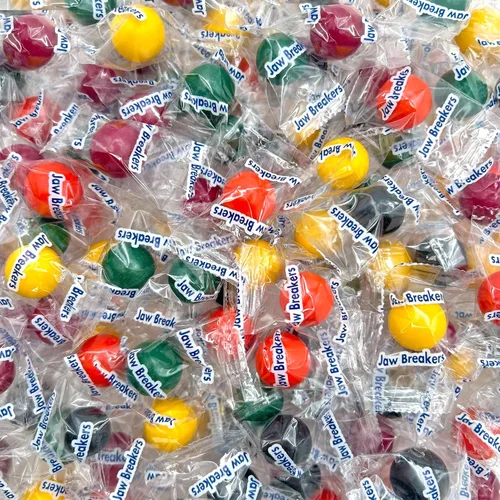 Jaw Breakers Candy | Bolsa de 2 libras | Surtido con sabor a frutas | Dulces duros envueltos individualmente | Aproximadamente 160 piezas | Cereza,