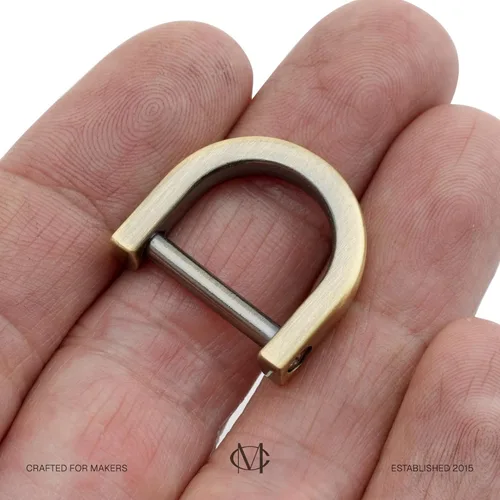 Vista 3 de CRAFTMEMORE Anillos en D de 5/8 pulgadas (ancho interior) con tornillo de cierre, grillete, soporte para llaves, herradura en forma de U, anillo