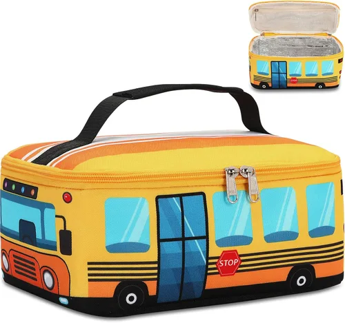 LEDAOU Lonchera para niños y niñas, bonita lonchera aislada reutilizable, bolsa de almuerzo para comidas, lonchera para la escuela, picnic, viajes