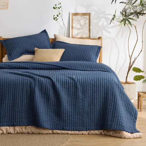 Vista 16 de Bedsure Colchas de tamaño individual – Juego de ropa de cama individual, edredón de edredón ligero a rayas neutrales, juego de 2 piezas con colcha