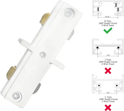 Vista 2 de H Track I Conector H Tipo Circuito único 3-Wire-1 Kit de iluminación de pista para H Track System Accesorios de iluminación de pista 120V
