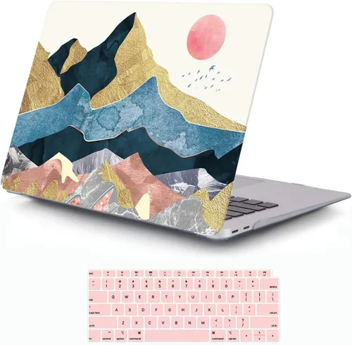 Vista 10 de iCasso Funda para MacBook Air de 13 pulgadas 2021, 2020-2018 M1/A2337/A2179/A1932 con pantalla Retina Touch ID, bonita funda protectora rígida
