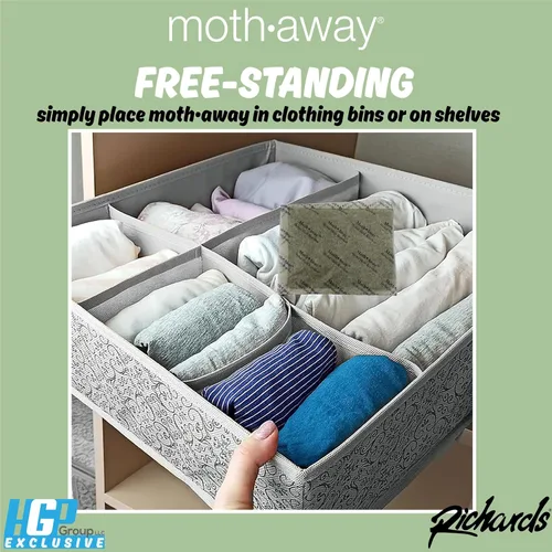 Vista 8 de Richards Homewares Moth Away - Repelente natural no tóxico a base de hierbas, 6 sobres jumbo