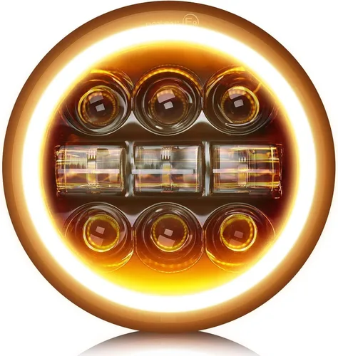 CO LIGHT 5-3/4 5.75 pulgadas LED Halo motocicleta faro Hi/Lo Beam blanco/ámbar DRL proyector LED sellado haz faro 1 unid