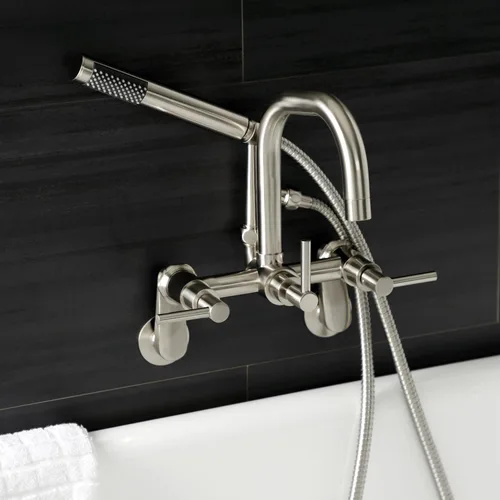 Vista 2 de Kingston Brass AE8457DL Concord Clawfoot - Grifo de bañera (11,69 x 9,25 x 10), latón cepillado
