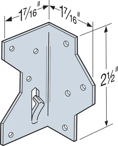 Vista 3 de Simpson Strong-Tie A34 1-7/16 in. x 2-1/2in. Galvanized Framing Angle (Pack of 100)