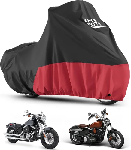 Vista 12 de KEMIMOTO Funda para motocicleta 420D resistente al agua, compatible con los modelos Softail Dyna, Standard Heritage Classic 114 Shadow Cruiser