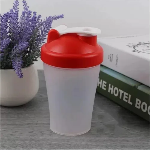 BKDRL Botella agitadora para proteína en polvo con parte superior de bucle clásico y libre de BPA, tapa de rosca segura, tapa abatible permanece
