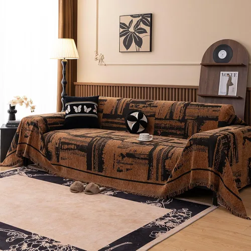 Vista 36 de ROOMLIFE Manta Funda Azteca Bohemia para Sofá, Decoración del Hogar Estilo Granja, Fundas de Sofá para Loveseat, Sofás de 2/3 Cojines, Apta