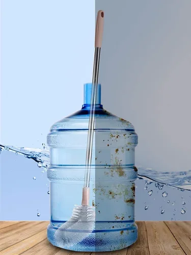 Vista 2 de LUFOX Paquete de 2 cepillos de botella de 28 pulgadas de largo, cepillo limpiador de botellas de 3 y 5 galones, cepillo de limpieza de botellas