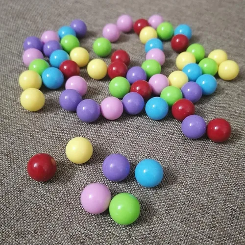 Vista 4 de 90 bolas de repuesto de canicas para juegos, bolas de plástico de 9/16 pulgadas (0.551 in) para damas chinas, canicas, canicas, juego de hipopótamos