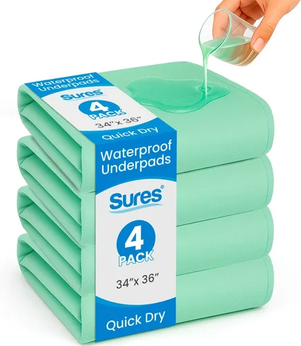 Vista 12 de Vive - Protector de colchón para incontinencia urinaria, lavable, nocturno, resistente, impermeable, reutilizable, para mantener la cama seca