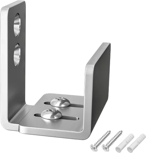 Vista 9 de SMARTSTANDARD Guía de piso de puerta de granero ajustable en forma de U, guía inferior flexible para montaje en la pared, material de acero Negro