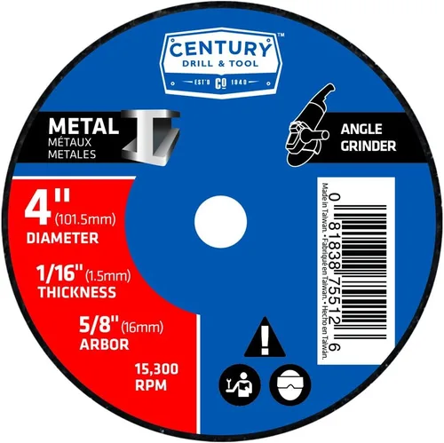 Vista 8 de Century Drill & Tool 08307 Rueda de corte de metal de 4 "x 0.045