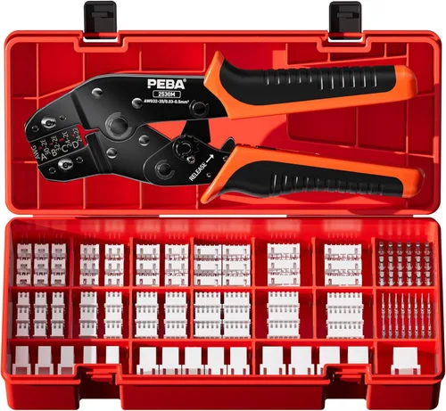 Vista 14 de Kit de herramienta de crimpado PEBA y conector Dupont - 24 tipos de conectores Dupont de 2.54 mm y clavijas de engaste, contactos y carcasas JST-XH