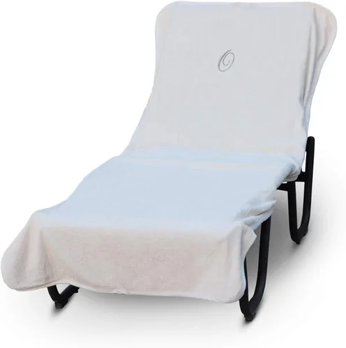 Vista 176 de Funda de lujo para tumbona de piscina con monograma de Hotel y Spa, bordado con letras en bloque - Extra absorbente 100% algodón turco - Rizo suave