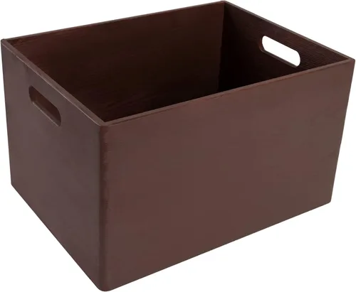 Vista 18 de Creative Deco Asas de caja de madera gris grande 11.8 x 7.87 x 5.51 pulgadas Caja de almacenamiento grande para múltiples manualidades Madera