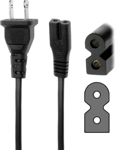 Vista 3 de AC en el cable de alimentación Cable Enchufe de enchufe para Insignia NS-B3113 NS-B3113B Estación de acoplamiento iPod Boombox NSB3113 NSB3113B
