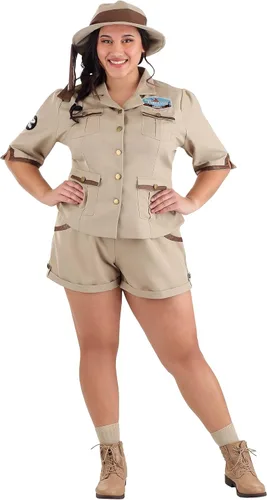 Disfraz de paleontólogo de talla grande para mujer