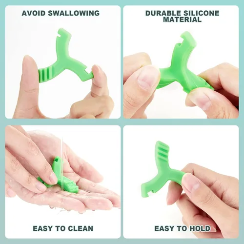 Vista 6 de DLENP - Masticables para alineador Invisalign, 4 unidades masticables en forma de Y para bandejas de alineador de asiento de ortodoncia