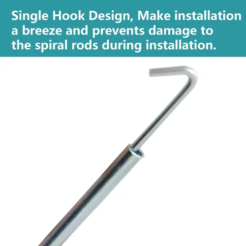 Vista 2 de Herramienta de tensión de equilibrio en espiral para ventana no inclinable MP3788, paquete de 1, color plateado