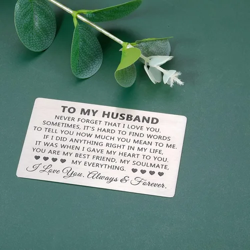 Vista 2 de Tarjeta de regalo para hombres y parejas, San Valentín, cumpleaños, aniversario, Navidad, regalo de esposa, mujer, novia, novio, prometido, boda