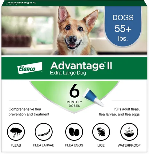 Vista 13 de Tratamiento y prevención de pulgas recomendado por veterinarios para perros pequeños Advantage II Perros de 3 a 10 libras. Suministro para 4