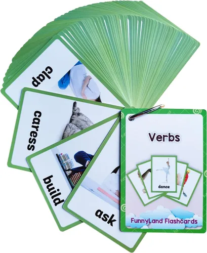 Vista 13 de Lilias Tarjetas flash – Tarjeta de bolsillo con palabras en inglés para niños pequeños, juguetes de aprendizaje, suministros para jardín