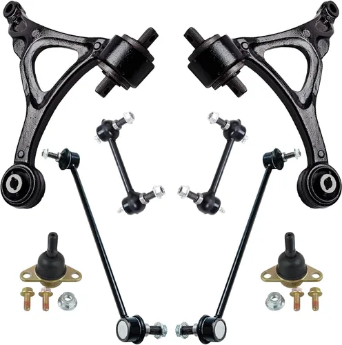 Vista 17 de Detroit Axle - Kit de brazos de control delanteros 2WD de 8 piezas para Ford F-150 Lincoln Mark LT 05-08, 4 brazos de control superior e inferior