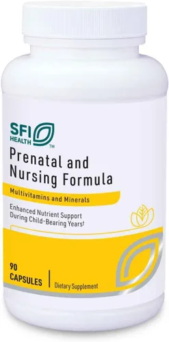 SFI Health Klaire Labs - Multivitamínico prenatal y de enfermería, vitaminas posnatales y prenatales para mujeres con hierro, apoyo nutricional