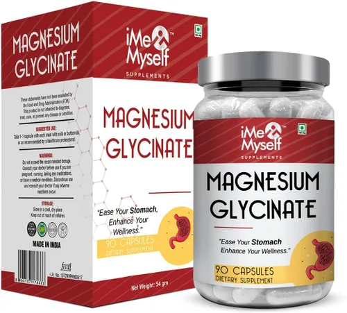iMeMyself Glicinato de magnesio 90 cápsulas | Fórmula de alta absorción para apoyo muscular y relajación