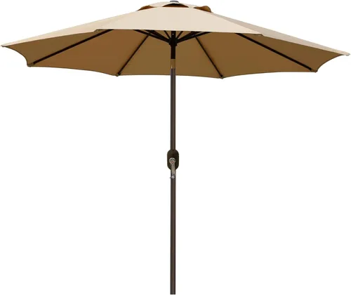 Vista 24 de Blissun - Sombrilla de aluminio para patio al aire libre de 9 pies, sombrilla de mesa para exteriores, sombrilla de jardín, sombrilla de mercado