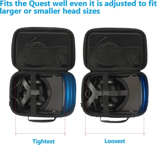 Vista 4 de JSVER Case for Meta Quest Hard Carrying Case for Oculus Quest 1 VR Gaming Headset and Controllers Accessories Portable Travel Storage Case for