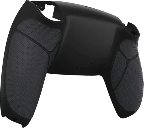 Vista 3 de eXtremeRate Black Performance Rubberized Grip Custom Back Plate Bottom Shell Compatible with ps5 Controller, Replacement Back Shell Cover Compatible